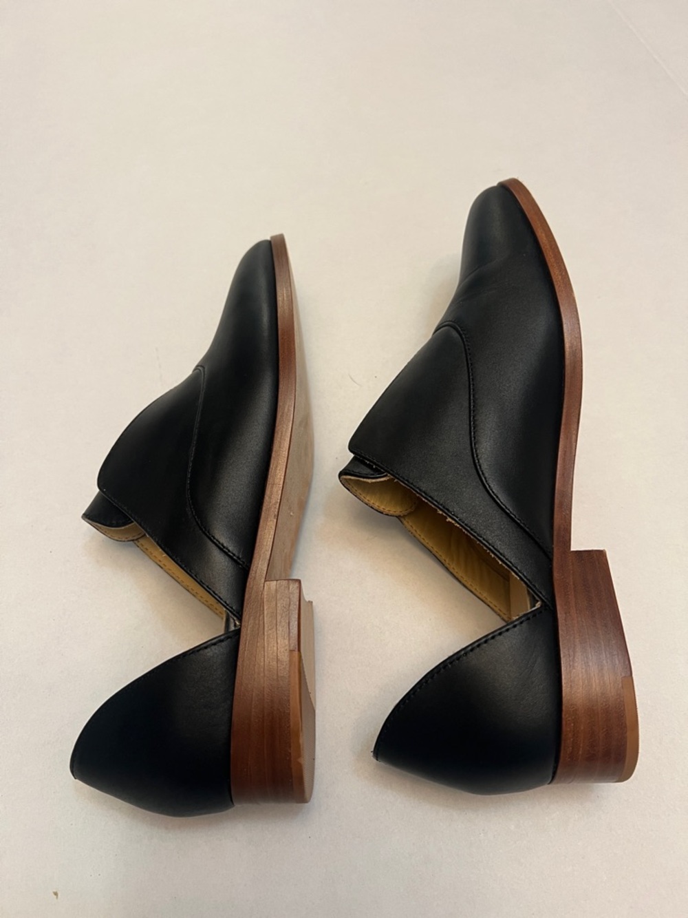 NISOLO EMMA D’ORSAY SLIP ON OXFORD FLATS WOMEN’S  9.5 BLACK - Picture 8 of 14